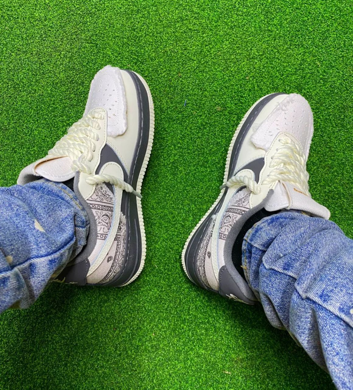 NIKE AIRFORCE BIG BANG WHITE GREY