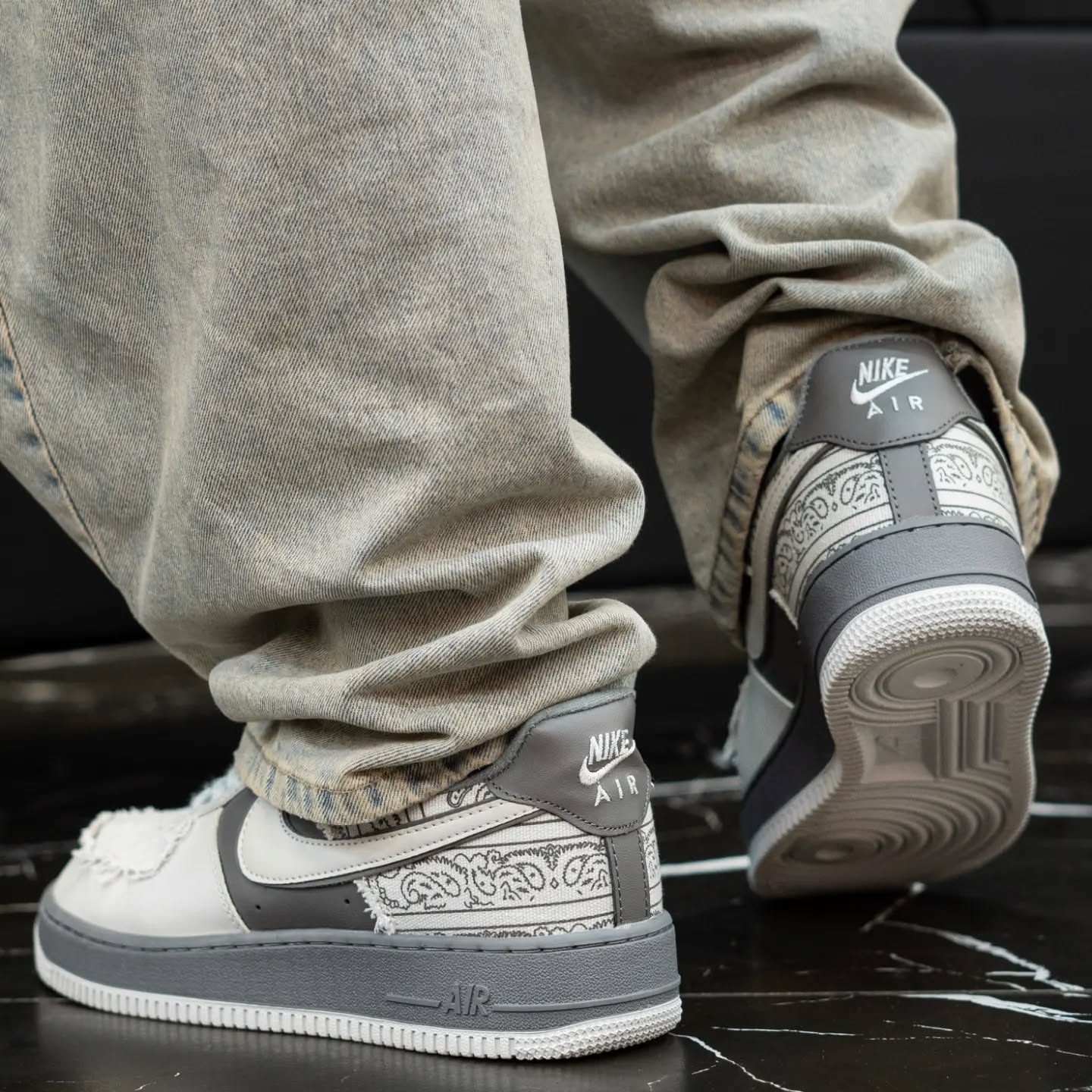 NIKE AIRFORCE BIG BANG WHITE GREY