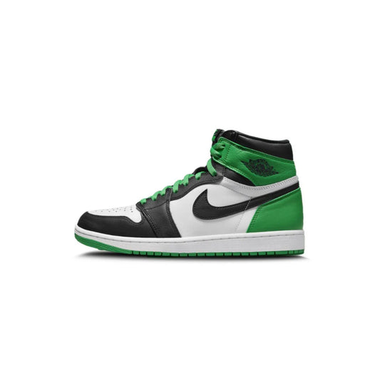 AIR JORDANN 1 HIGH BLACK AND LUCKY GREEN