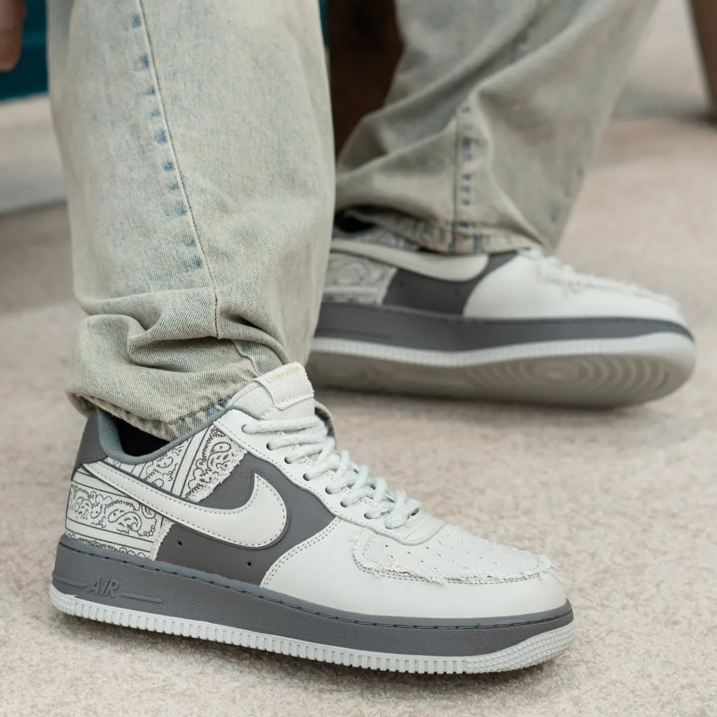 NIKE AIRFORCE BIG BANG WHITE GREY