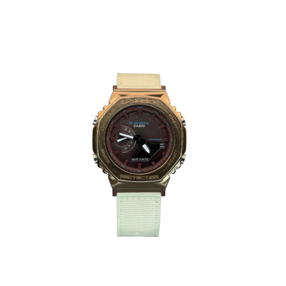 Casioo G Shock GM2100cb (Beige & Gold) Top premium