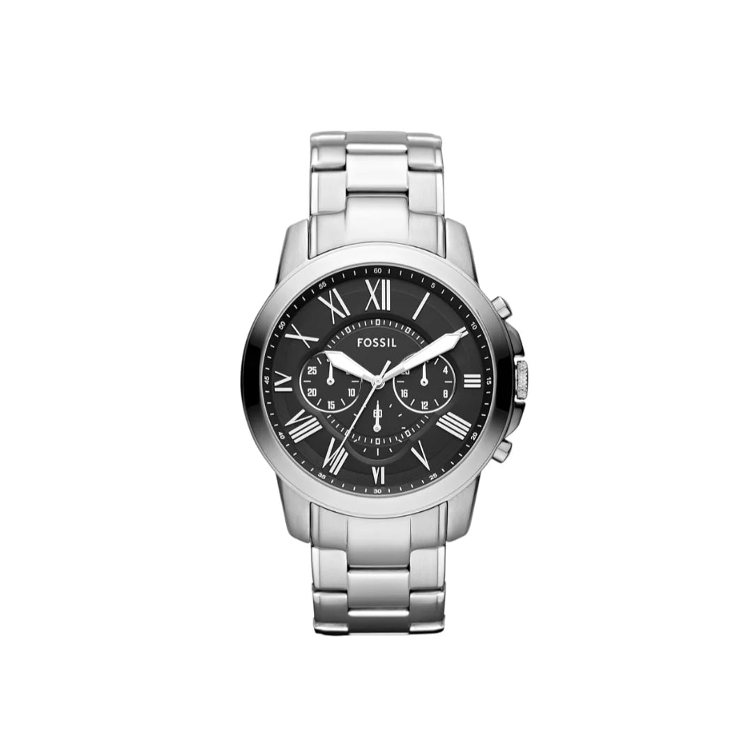 Fossill Grant fs 4736 Black & Silver Top premium