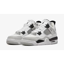 Air Jordan 4 Retro GS Military Black White Neutral Grey