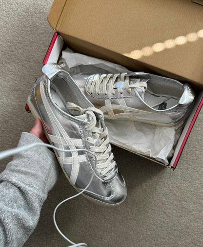 ONITSUKA TIGER MEXICO 66 SILVER OFF-WHITE