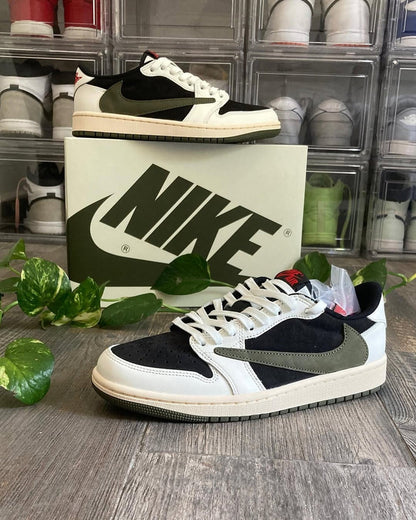 Travis Scott x Air Jordan Retro1 Low 'Olive' (UA QUALITY)