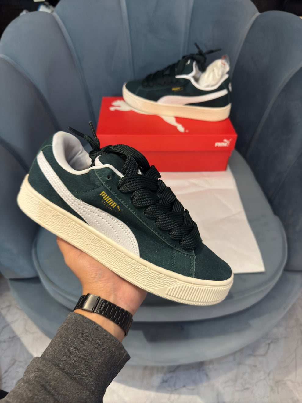 PUMA CLASSIC SUEDE XL DARK GREEN