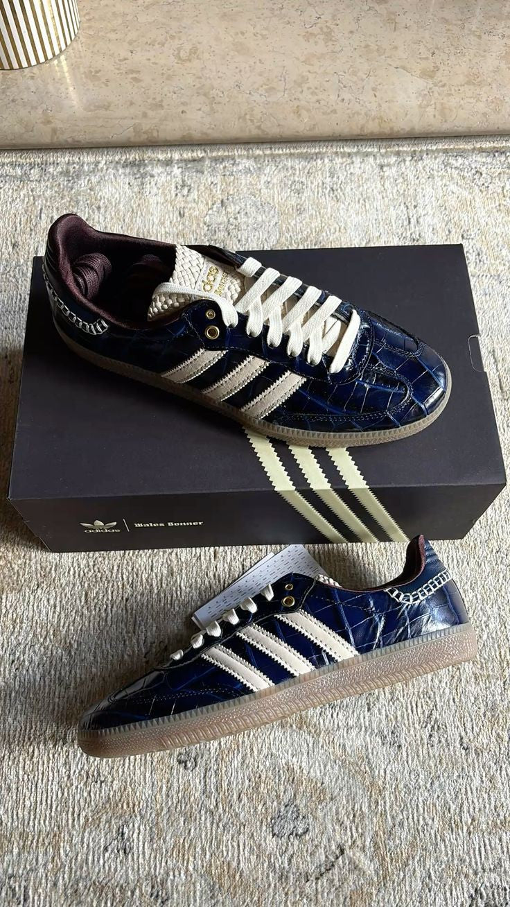 ADIDAS SAMBA X WALES BONNER CROC COLLIGIATE NAVY