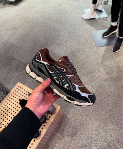 ASICS GEL NYC REDDISH BROWN BLACK