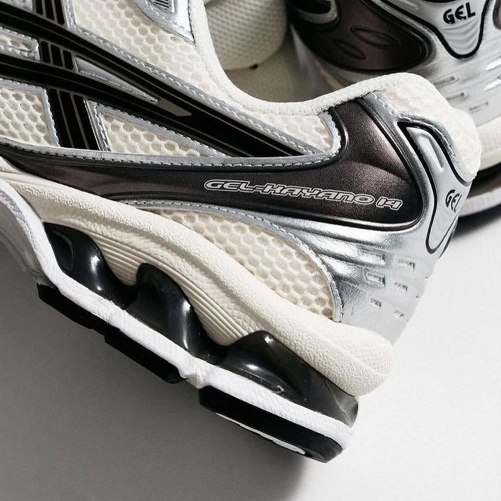 ASICS GEL KAYANO 14 CREAM BLACK / METALLIC PLUM